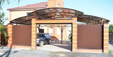 Навесы из поликарбоната под ключ  Армавир